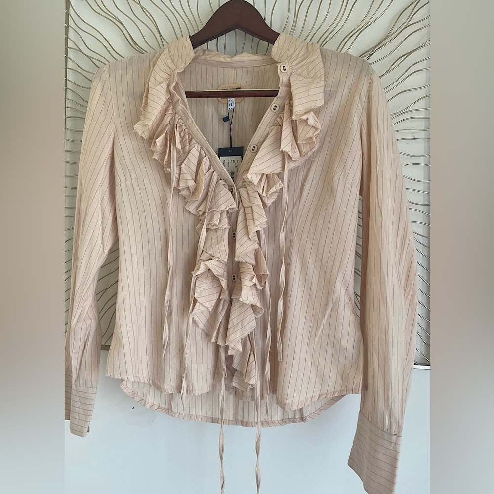 Armani Jeans shirt with ruffles